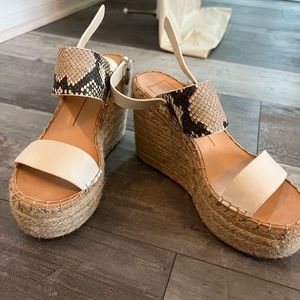 Dolce vita platform sandal snakeskin print